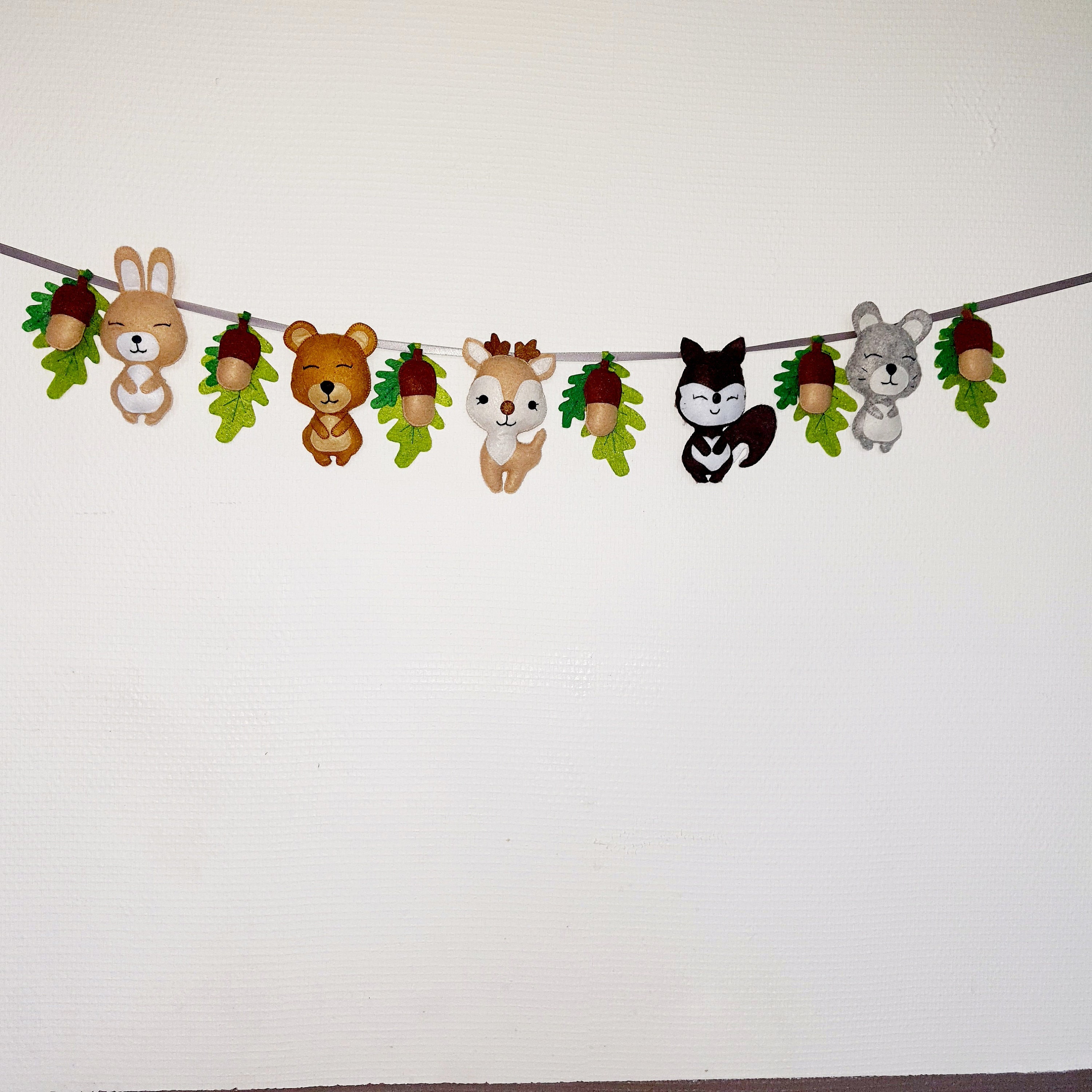 Décorations de Guirlande Feutre/Décoration d'animaux en Guirlande Faite à La Main Décorations Maison