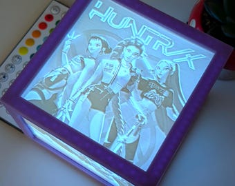 Personalized K-pop Demon Hunters music sync light Box (Lithophane)