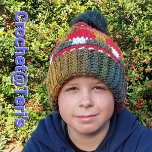 Mushroom Pixie Mosaic Hat Mother to Baby PATTERN ONLY