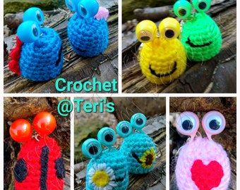 Bug and Alien (Googly Eyed) Keychains PATTERN ONLY