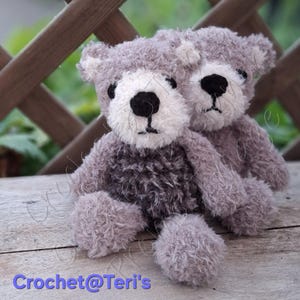 Soft Fur Cuddle Teddies PATTERN ONLY