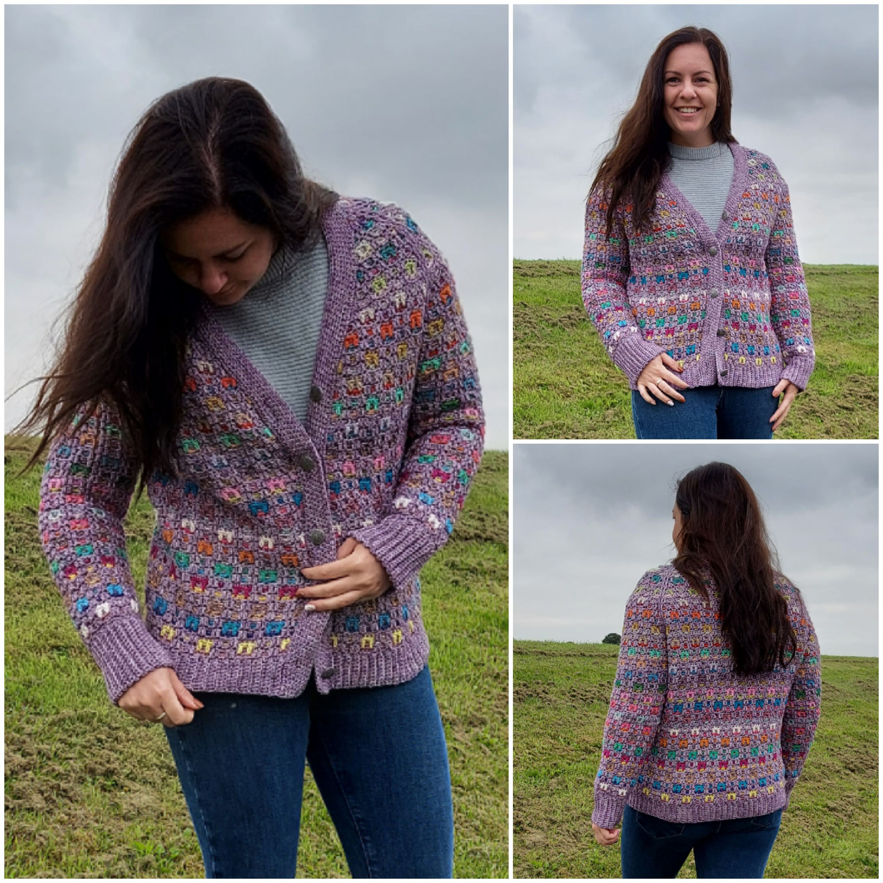Little Boxes Mosaic Cardigan Pattern - Etsy
