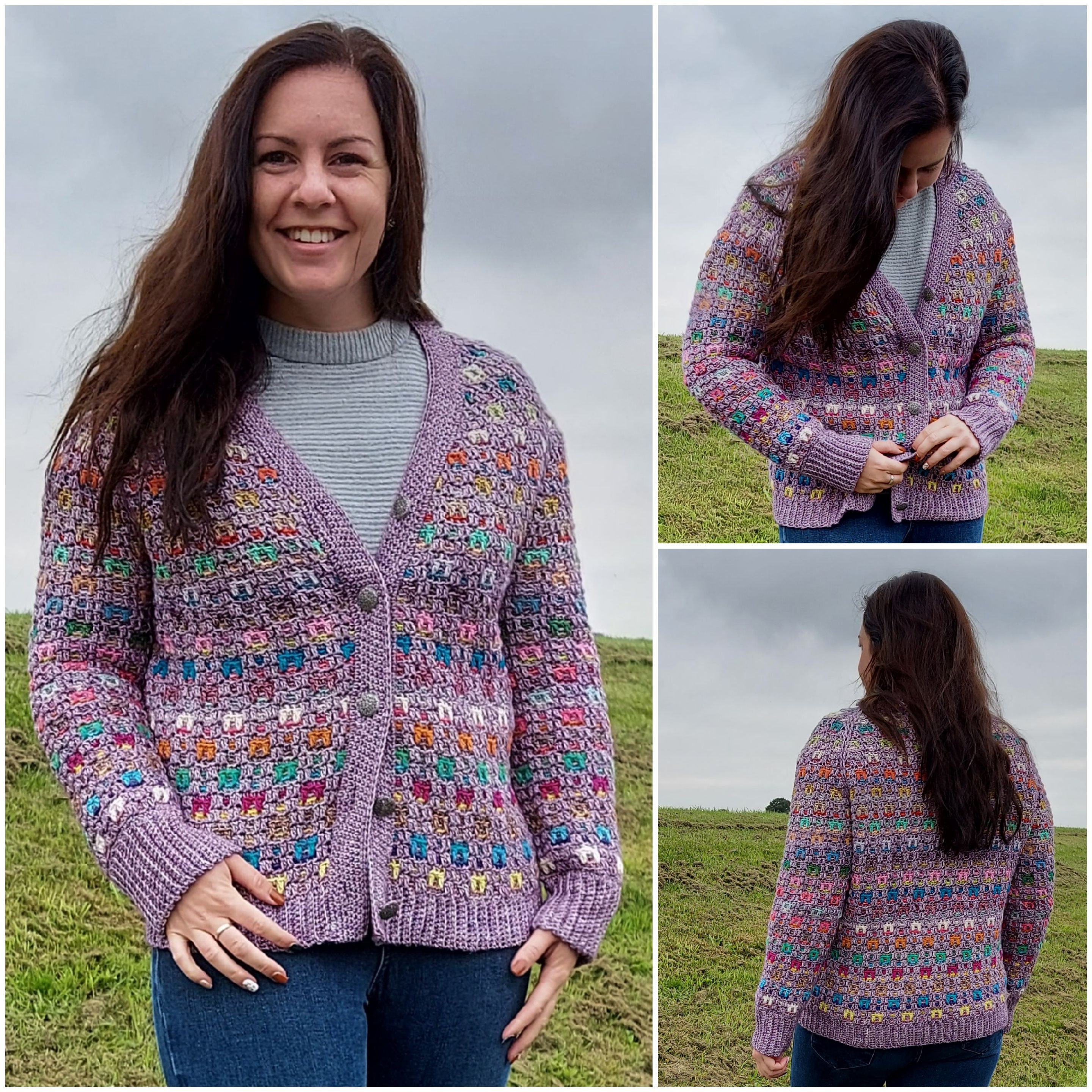 Little Boxes Mosaic Cardigan Pattern - Etsy
