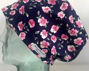 Devon Pinks Design Surgical Theatre Scrub Hat Cap: Cotton Handmade in UK