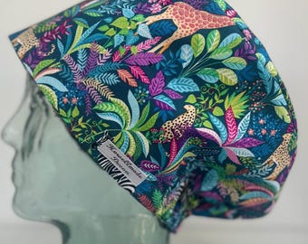 Casquette Junglemania Design pour salle d'opération chirurgicale : coton fait main au Royaume-Uni