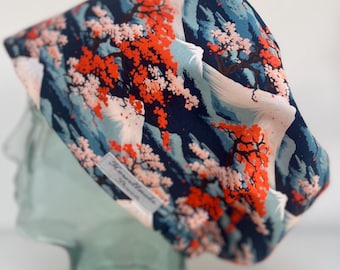Casquette Mount Fuji Design pour théâtre chirurgical en coton fait main au Royaume-Uni