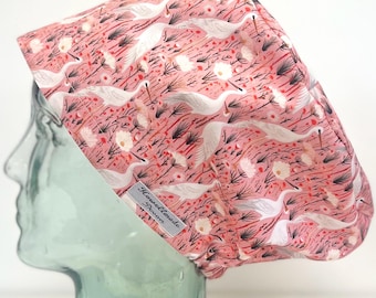 Casquette Crane Meadow Design pour salle d'opération chirurgicale : coton fait main au Royaume-Uni