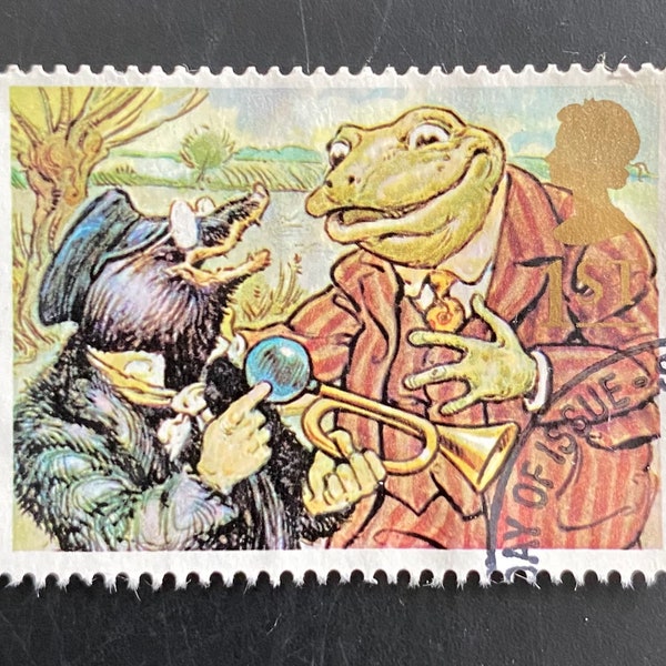 UK GB Used 1993 Vintage Greetings Postage Stamp Mola And Toad The Wind In The Willows Childrens Story Stamp Gifts Crafts Paper Ephemera