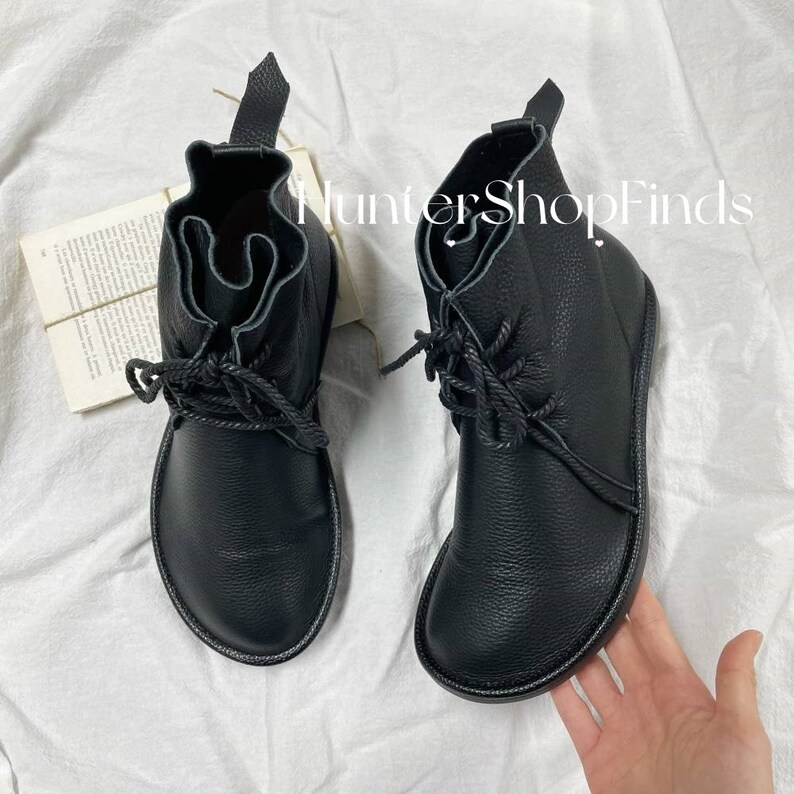 Large Size Leather Barefoot Shoes, Ankle Boots, Oxford Women Shoes