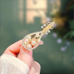New Style Peach Blossom Pipa Hair Pin,Flower Hair Clip Antique Style Headwear,Butterfly Flower Hairpin,Hanfu Tassel Hair Forks