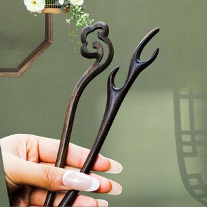 Carved Wooden Hairpin,Hair Clip And Headband,Gift,Hanfu Tassel Hair Forks,Wedding Hair Accessories,Vintage Flower Hairpin