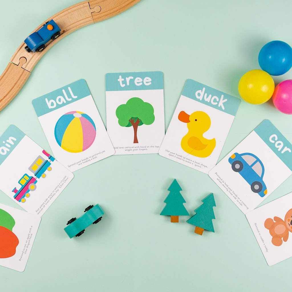 FIRST WORDS FLASH CARDS- Picture & Word - Toddler - Baby - First Learning  Set