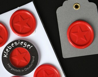 Adhesive seal star Christmas burchproof and scratch-proof for letters gifts cards pendant seal self-adhesive red optics like wax seal