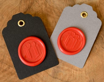Adhesive Seal Gift Christmas Motif Decoration for Letters Gifts Cards Pendant Seal Self-adhesive Red Look Like Wax Seal