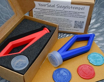 Seal Stamp Motif "Thank you" made of silicone Stamp Attachment Handle and Stamp Set for Wax Seal Letter Seal Wax Stamp YourSeal