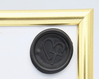 Seal self-adhesive Kreutz motif black mourning funeral ribbon funeral for pictures frame cards envelope letter seal scratch-resistant and shatterproof
