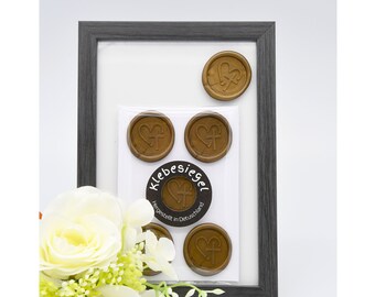 Seal self-adhesive Kreutz motif gold mourning funeral ribbon funeral for pictures frames cards envelope letter seal scratch-resistant and shatterproof