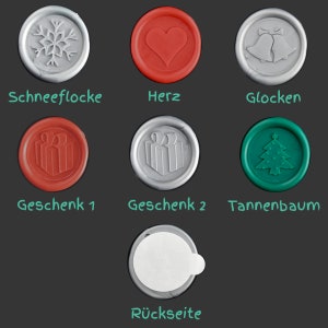 Klebesiegel Siegel vers. Motive Dekoration Briefe Geschenke Karten u.v.m. Siegel selbstklebend Optik wie Wachssiegel