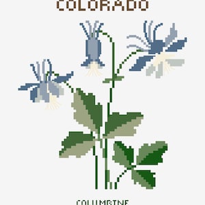 Colorado - Columbine - State Flower Print - Digital Print - Floral Print - Printable