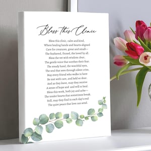 Vet Clinic Wall Decor, Veterinarian Thank you Gift, Veterinary Gifts, Animal Clinic Wall Decor, New Vet Clinic Gift, Animal Hospital Gift