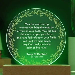 Irish Blessing, Religious Wedding Gift, Wedding Gift for Couple Personalized, Religious Gift for Couple, Unique Wedding Gift Acrylic