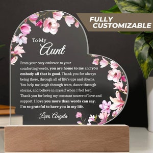 Gift for Aunt, Aunt Birthday Gift, To My Aunt Gift, Gift for Aunt from Niece, Gift for Aunt on Wedding, Thank You Aunt, Aunt Gift from Bride