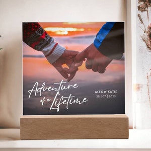 Cadeaux de fiançailles, cadres de fiançailles, cadeaux de fiançailles, cadeaux de fiançailles pour article de boîte-cadeau de couple, couple cadeau personnalisé nouvellement engagé