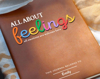 Personalized Journal, Feelings Emotions Journal, Journal for Therapy, Mental Health Journal, Reflections Journal Daily Diary, Diary Notebook