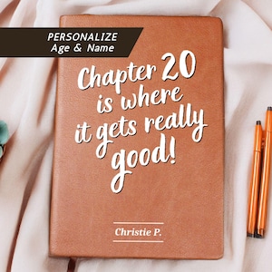 20th Birthday Gift Personalized Journal for Women Birthday Journal Gift for Her 20 th Birthday Gift Ideas for Girls Turning 20 year old Bday
