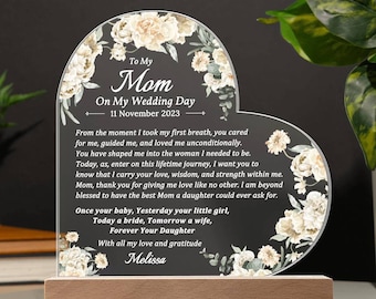 Mutter der Braut Geschenk von der Braut an meine Mutter auf meiner Hochzeit Geschenk für Mutter, Mutter, Geschenk von Braut Mutter Geschenk von Tochter Hochzeit Plaque