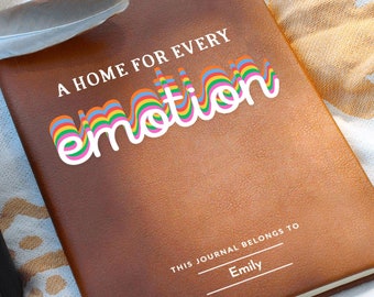 Personalized Journal, Feelings Emotions Journal, Journal for Therapy, Mental Health Journal, Reflections Journal Daily Diary, Diary Notebook