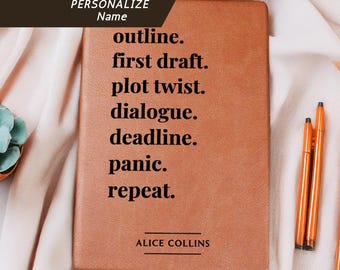 Personalized Gift for Writer Journal Gift for Aspiring Author Birthday Gift Idea for Book Writer Christmas Gift for Creative Writer Novelist