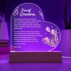Personalized Gift for Grandma Nana Grandmom Grandmother Gifts Mother&#39;s Day Gift Ideas Custom Gift for Grandma Birthday Acrylic Plaque Gift