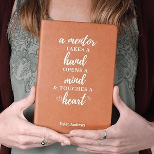 Leather Journal Personalized, Gift for Mentor, Mentor Gift Women, Mentor Teacher Gifts Personalized, Mentor Appreciation Gift Thank you Gift