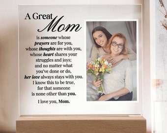 Gift for Mom, Mom Gift for Mother's Day, Mom Gift from Daughter, Mom Acrylic Plaque Gift, Personalized Mom Gift Ideas Unique, Mom Birthday