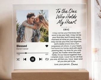 Acrylic Song Plaque, Gift for Him, Boyfriend Girlfriend Gift, Song Plaque, Song Music Plaque Custom, Anniversary Gifts, Custom Song Plaque