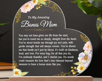 Bonus Mom Gift from Daughter Son Gift for Stepmom Step Mother Gift Adoptive Mother Thank you Gift Step Mom Appreciation Mother Figure Gift