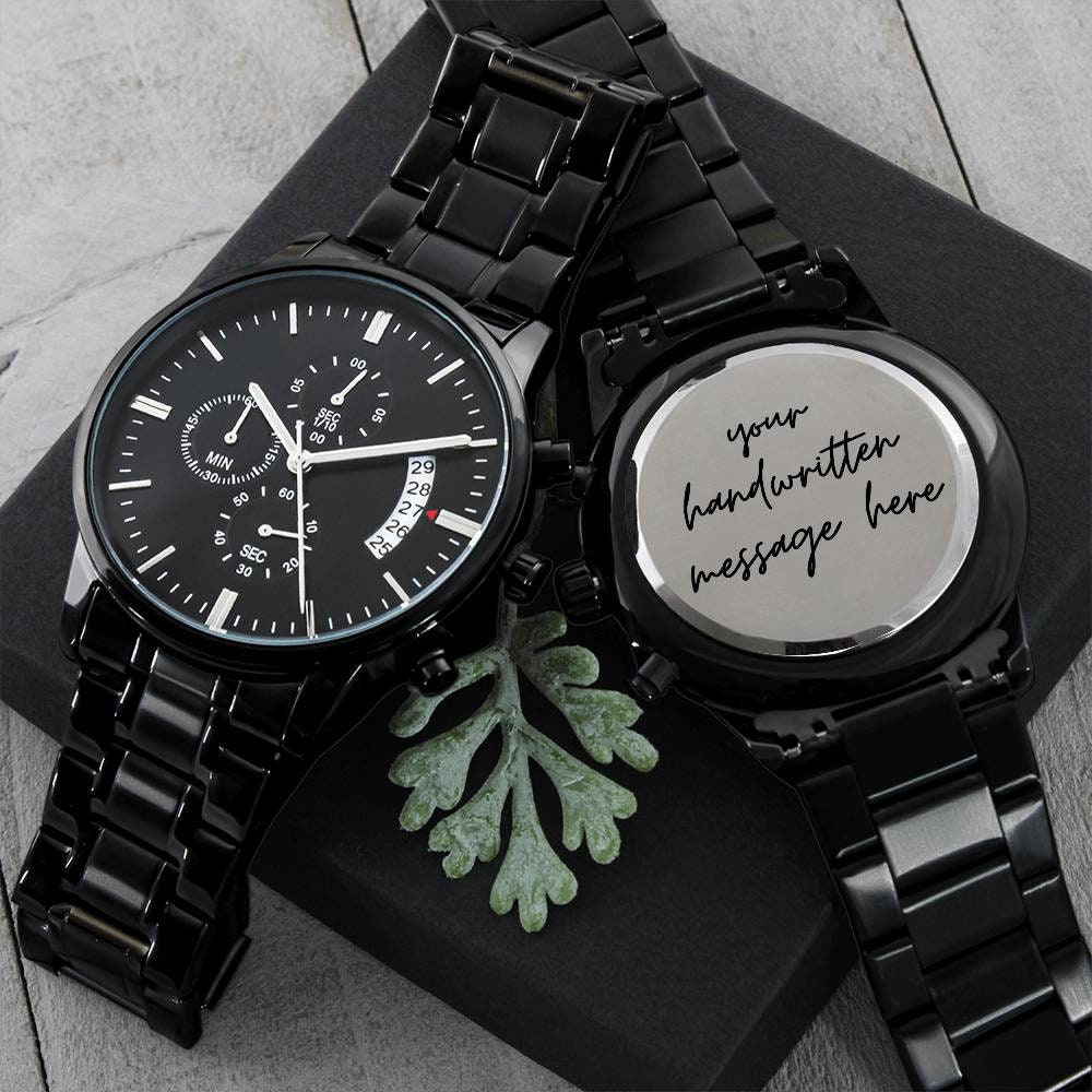 Handwritten Message Engraved Watch Engraved Watch for Men Personalized Gift for Him Custom Watch Engraving Gift for Son Dad Husband Gift Etsy