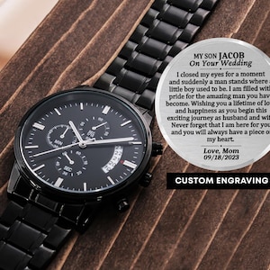 Gift for Son on his Wedding Day, Wedding Gift for Son, Wedding Gift to Son Watch, Son Wedding, Groom Gift from Mom, To My Son Wedding Gift