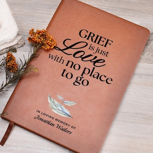 Grief Journal Notebook Memorial Journal Sympathy Gift for Grieving Personalized Journal Gift for Loss of Husband Loss of Son Loss of Son