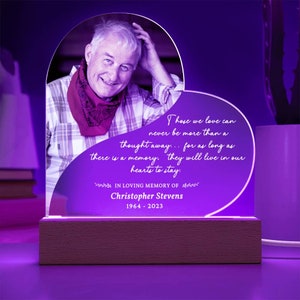 Memorial Plaque, Memorial Photo Plaque, Sympathy gift Loss of Father, Loss of Husband, Loss of Mother, Unique Sympathy Gift, Condolence Gift