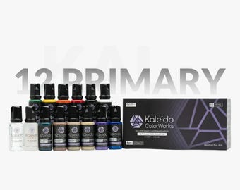 Kaleido Colorworks – 12 Matt Primary Colours Set