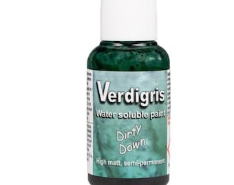 Verdigris Effect Dirty Down Water Soluble Paint (25ml)