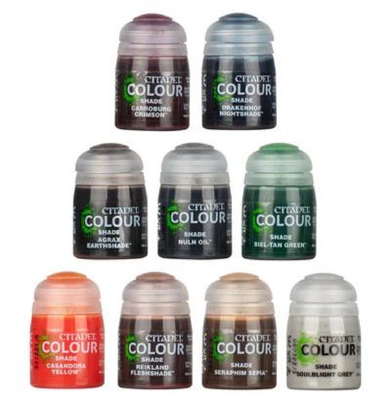 Citadel Colour 模型用塗料 16本セット Shade Set of Citadel Paints - Etsy