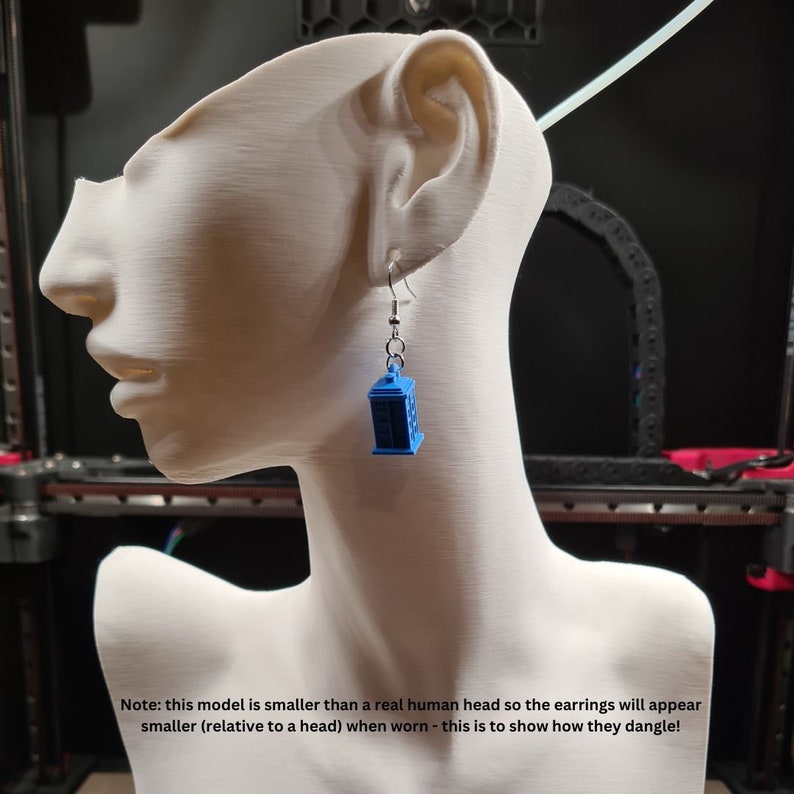 3D Printed TARDIS Earrings from Doctor Who image 6