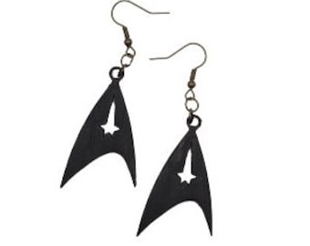 3D Printed Star Fleet Badge Earrings from Star Trek