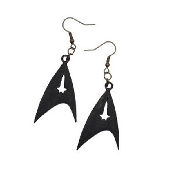 Boucles d'oreilles badges Star Fleet imprimés en 3D de Star Trek