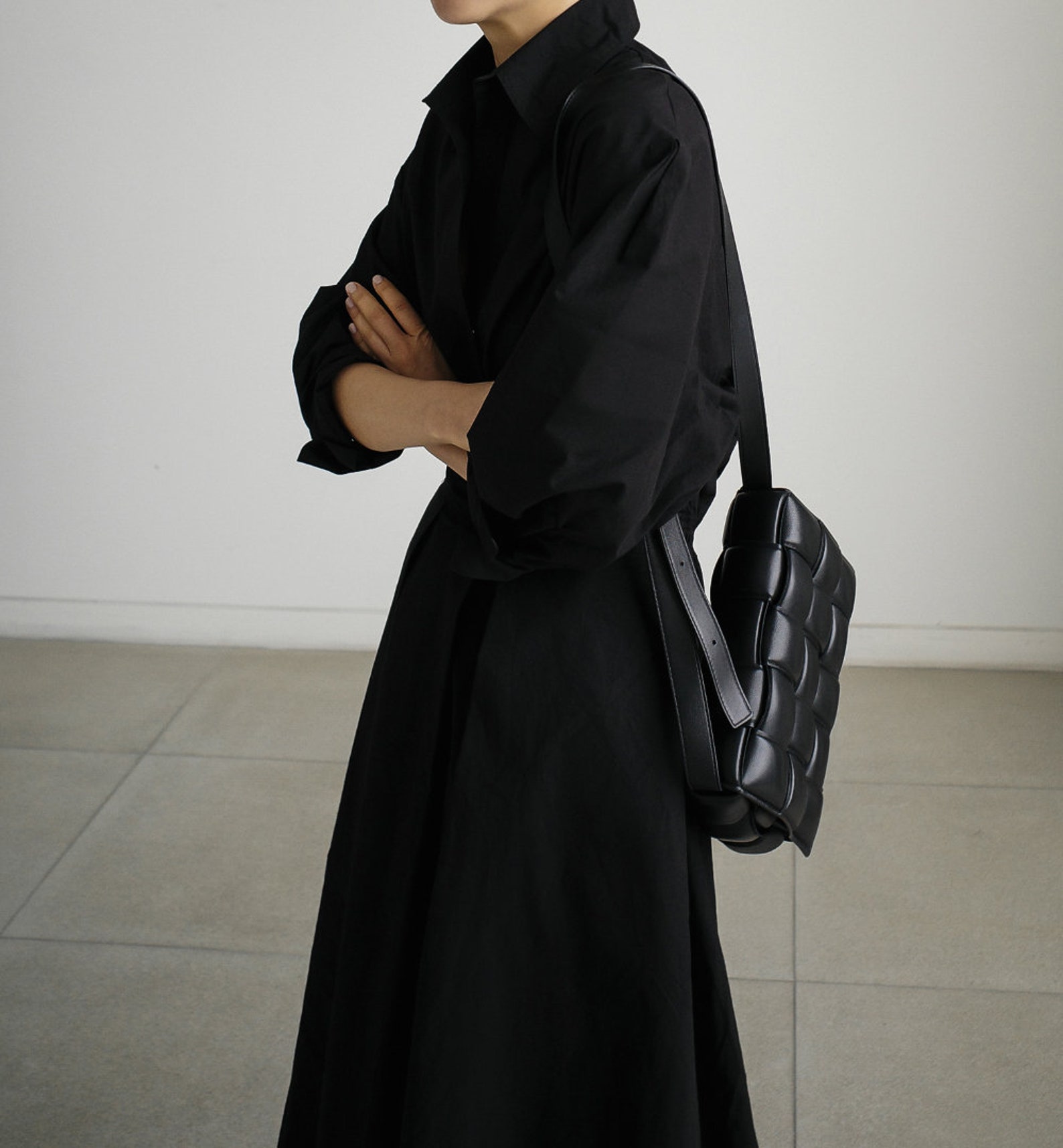 Rooyee Shirt Dress Modern Style Minimalist Long Maxi - Etsy