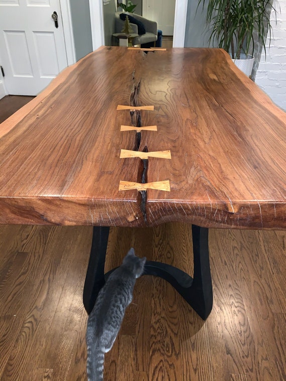 Custom English Elm Wood Dining Table Etsy