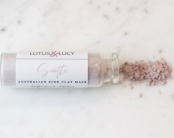 Australian Pink Clay Face Mask: Chamomile & Hibiscus, Powdered Clay